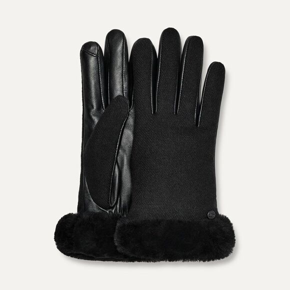 NWT UGG® Women's Classic Fabric Leather Shorty Tech Glove - Picture 1 of 4